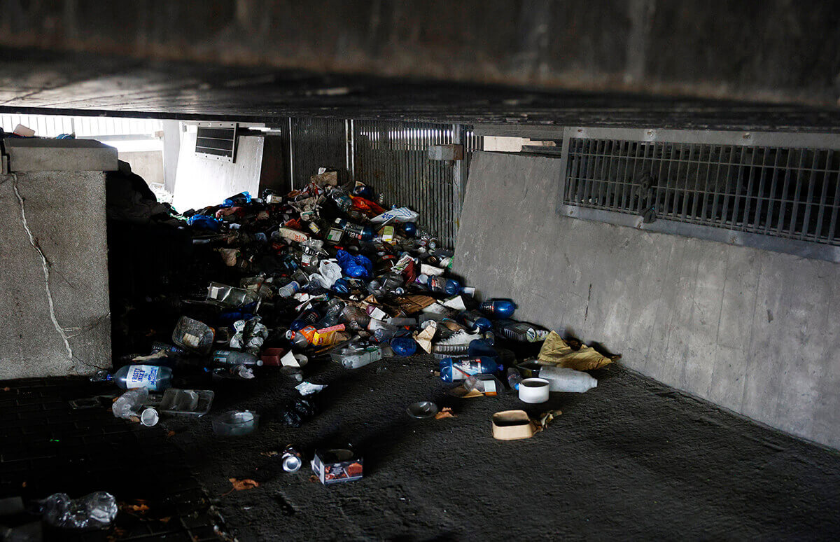 Images of homeless people in London