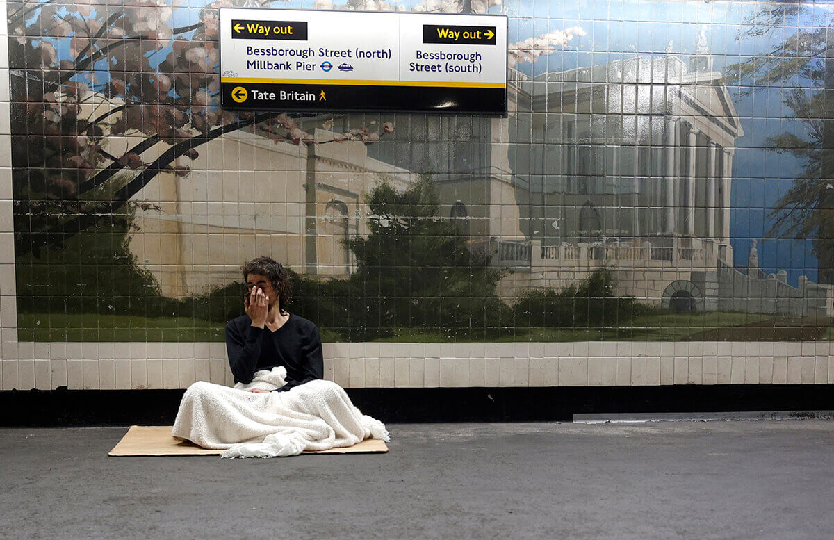 Photos of homeless people in London